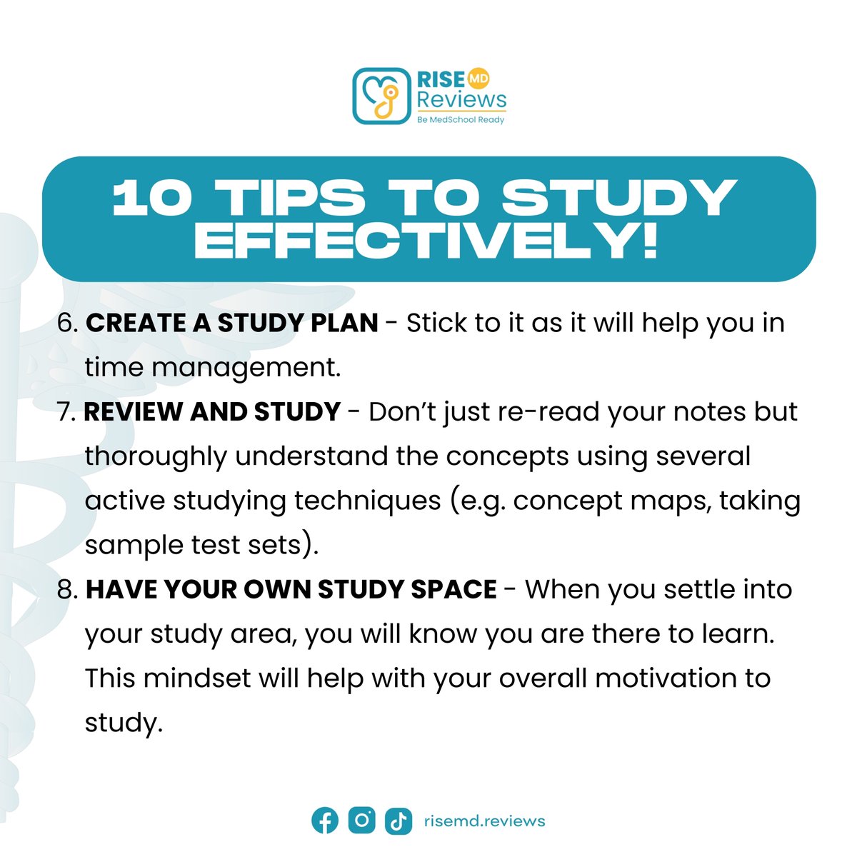 RiseMDReviews's tweet image. What’s up, future MDs? How’s your #studyprep going? ⭐Here are 10 tips to help you #studyeffectively. 📚

Looking for study buddies? Join us here today at #RiseMDReviews! 🚀
💬 Official group: facebook.com/groups/risemdr…
📝 Enrollment form: bit.ly/RiseMDReviews2…

#studytwtph #nmat
