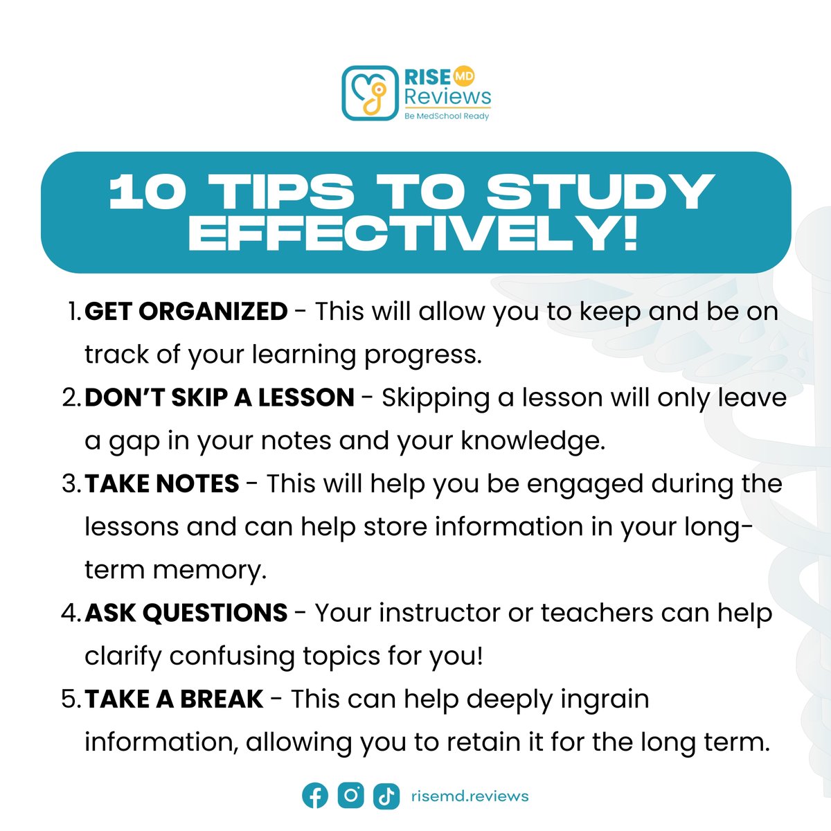 RiseMDReviews's tweet image. What’s up, future MDs? How’s your #studyprep going? ⭐Here are 10 tips to help you #studyeffectively. 📚

Looking for study buddies? Join us here today at #RiseMDReviews! 🚀
💬 Official group: facebook.com/groups/risemdr…
📝 Enrollment form: bit.ly/RiseMDReviews2…

#studytwtph #nmat
