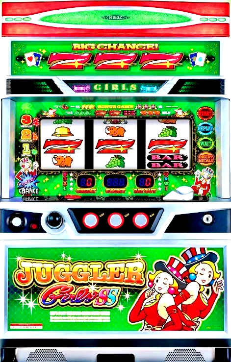 北電子（KITAC）君 SLOTジャグラーガールズSS-KH 筐体画像こんな感じ