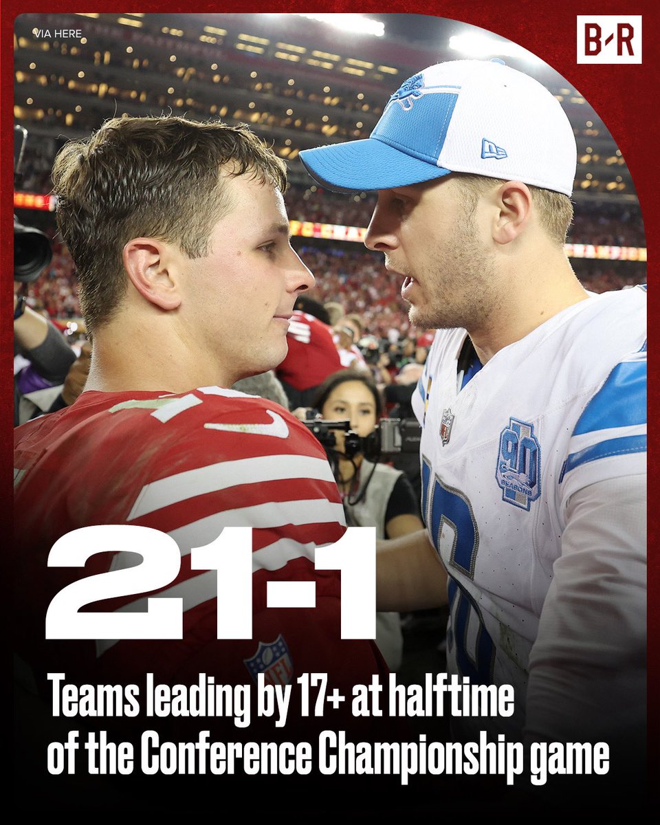 49ers are the FIRST team to erase a 17-point halftime deficit in a Conference Championship 😳