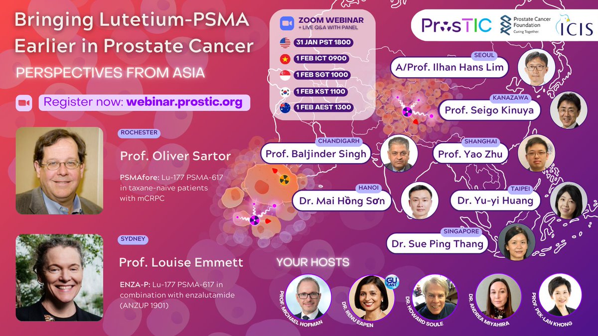 Are you one of the expected 1000 registrants tuning into our @PCFnews @pros_tic @ICIS_News Global #PSMA webinar on 01 Feb 24 👀☢️? There is still time to register & its free webinar.prostic.org @DrMHofman @gu_onc @declangmurphy @RenuEapen @drlouiseemmett @PeterMacCC