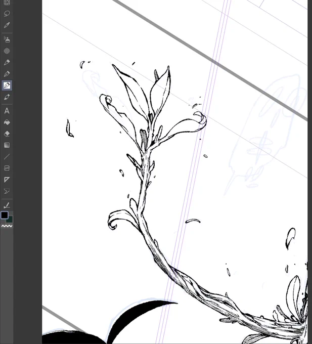 植物を描く片山✒︎