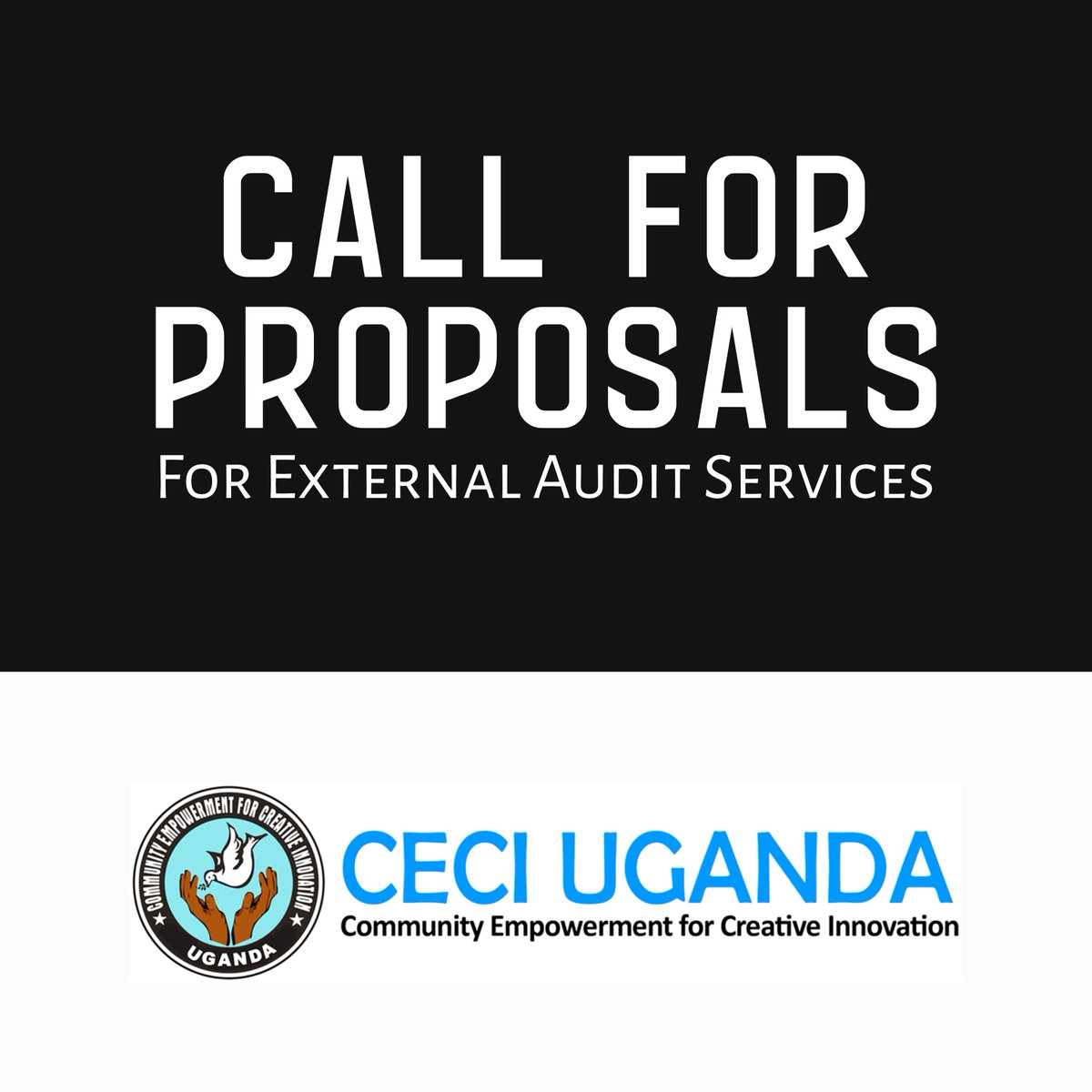 CECIuganda's tweet photo. Looking for a qualified audit firm to conduct a thorough audit of our books of accounts. If you know any, share our Call with them. Here is the link to the full call: https://t.co/Oa4bwMw3cq

#Callforproposals #Proposals #Audit #Accounting #Localisation #Refugeeslead #Finance https://t.co/MNObzyUWIu