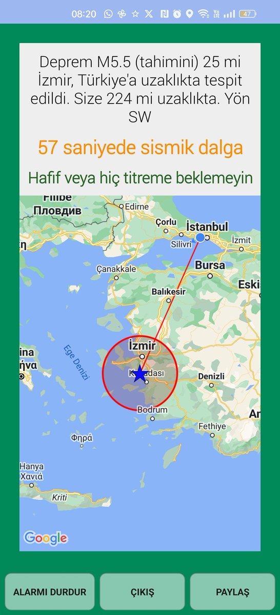 Deprem oldu İzmir.. geçmiş olsun arkadaşlar iyisiniz umarım 
#izmir #deprem