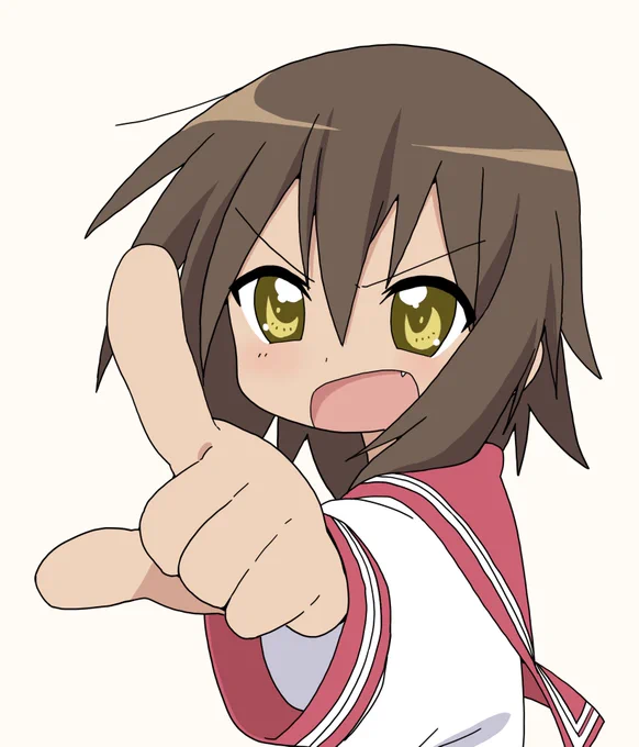 らき☆すたのコイツ可愛すぎだろってことで描きました。模写。ヴぁ! 