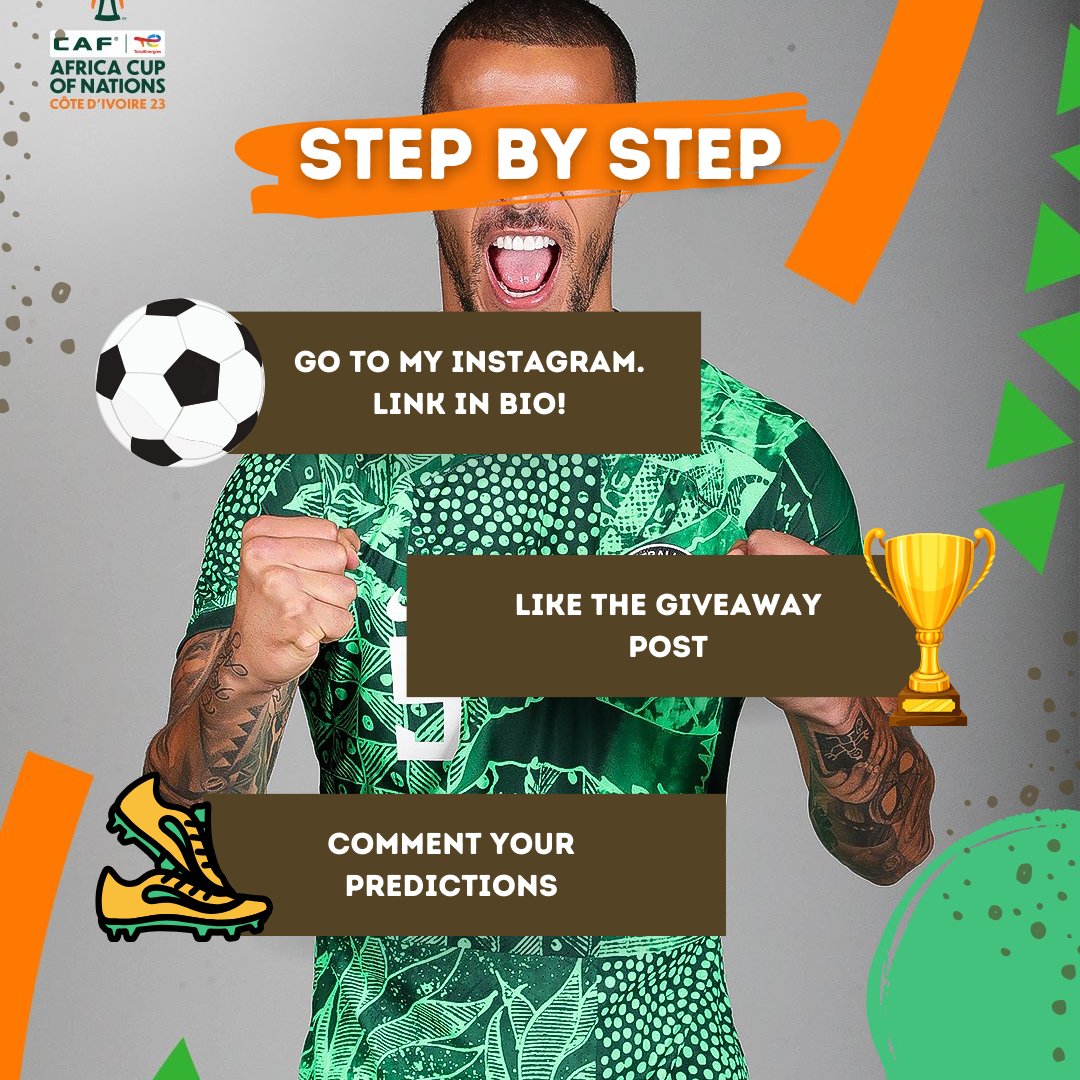 iammutiu8's tweet photo. Who will emerge victorious and advance to the quarterfinals?

Is it going to be #Nigeria @NGSuperEagles or #Cameroon Indomitable Lions?

Make an accurate prediction of the scores and you could be one of the 10 LUCKY WINNERS to grab N500 airtime!

🚨See the instructions below!!🚨

#SoarSuperEagles #AFCON2023 #NGACAM #iammutiu