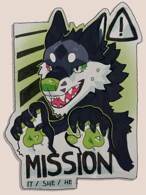tried making a traditional badge... colored digitally and with crayons.. much to think about. 