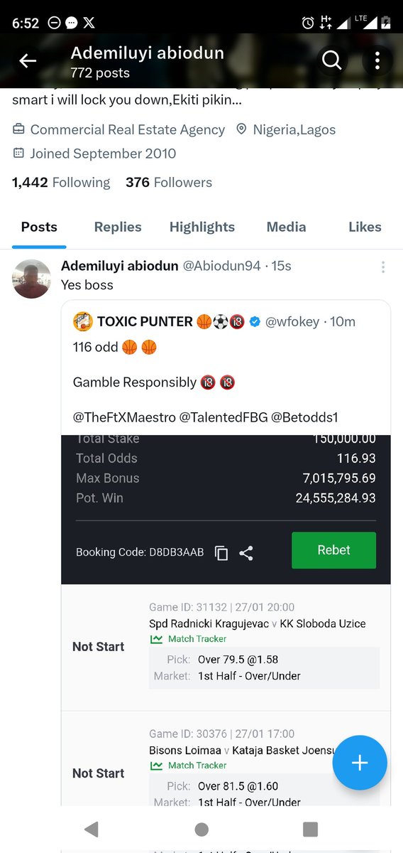Abiodun94's tweet photo. @wfokey Have done it 0141958571 Ademiluyi Abiodun Gtb bank https://t.co/VM0NZwty6k