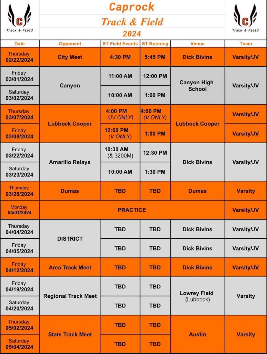 Caprock Boys Track & Field tweet media