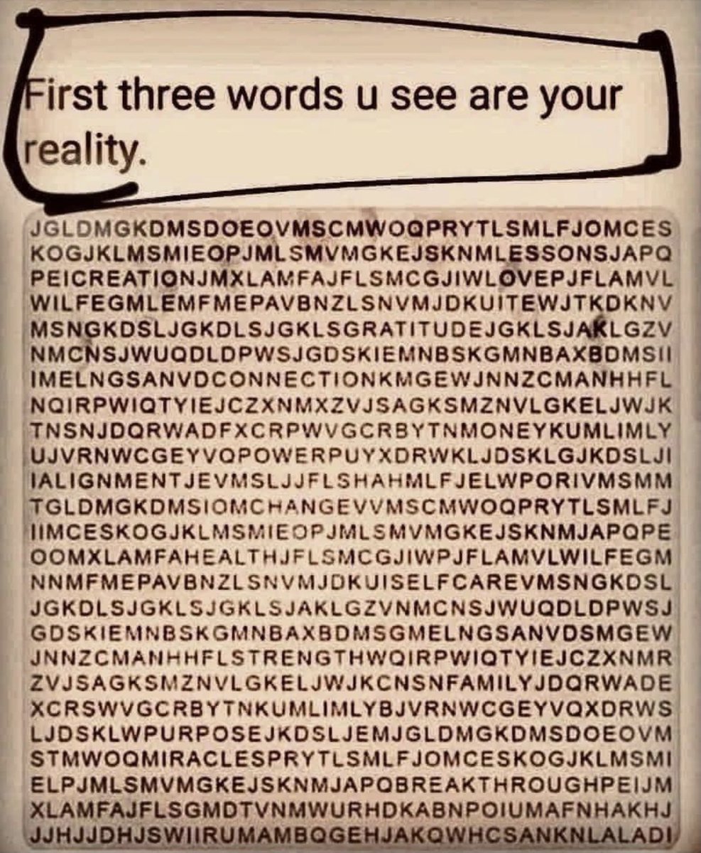 FIRST 3 words