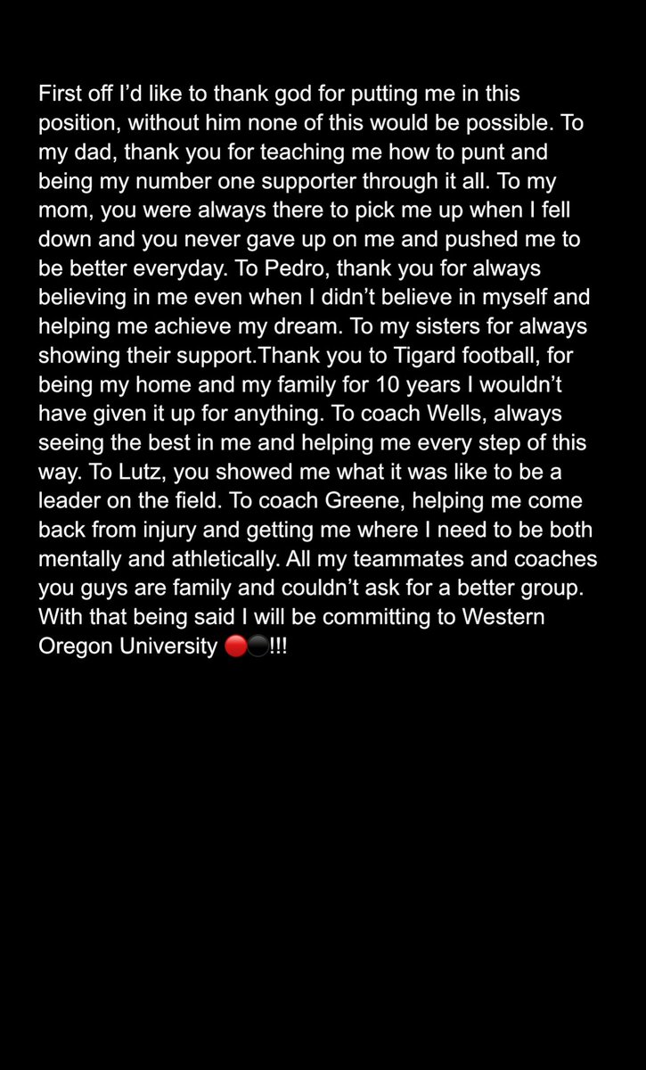 COMMITTED!!!🔴⚫️ @WOU_FB