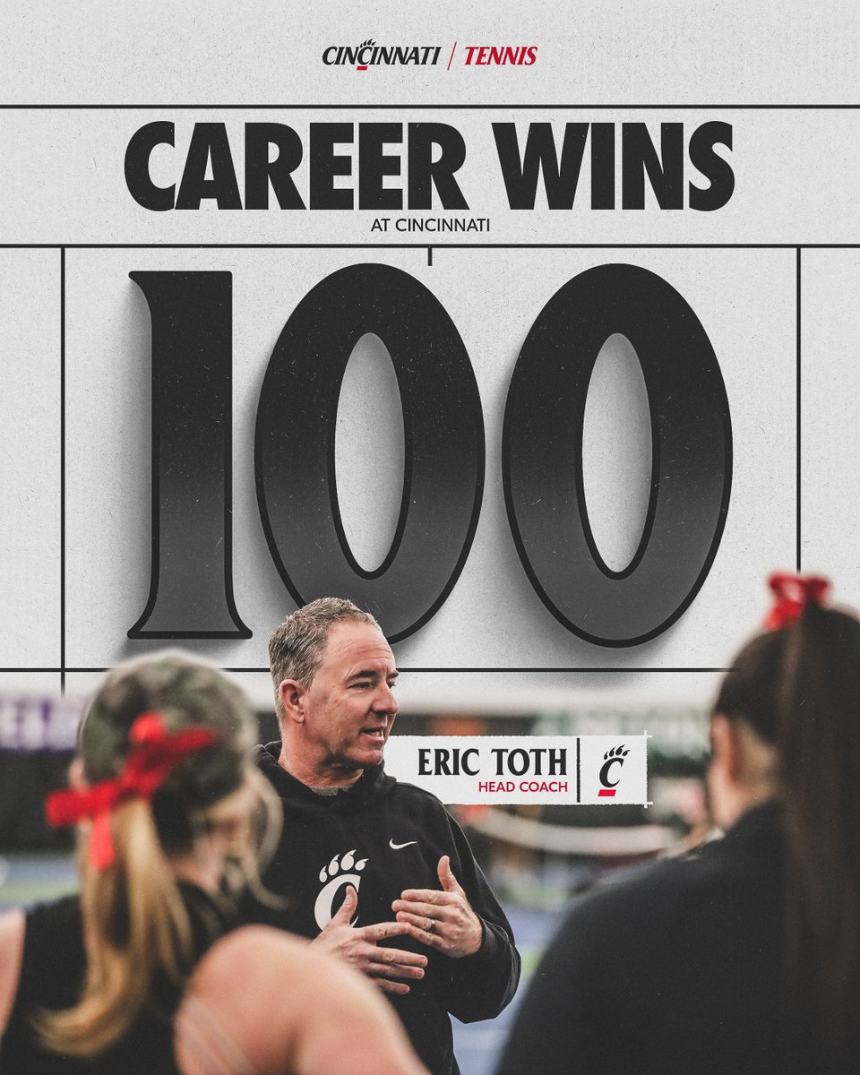 GoBearcatsWTEN's tweet photo. 𝑾𝒊𝒏 𝑵𝒐. 💯

HUGE congratulations to our head coach Eric Toth on an incredible career milestone!

Many more wins loading...

#Bearcats https://t.co/n8bnD1Bup5