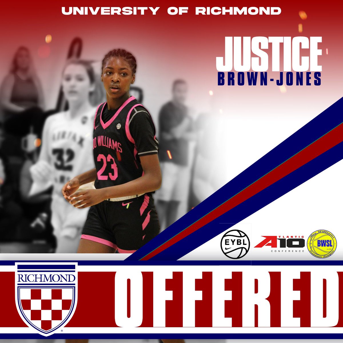 After A Great Conversation With <a href="/CoachRous/">Aaron Roussell</a> and <a href="/SpiderWBBall/">Richmond Women’s Basketball</a> , I'm Very Grateful To Announce That l've Received A Full Offer To Study &amp; Play D1
Basketball For The Prestigious University Of Richmond #GoSpiders #BooBlooded #norfolkchristian