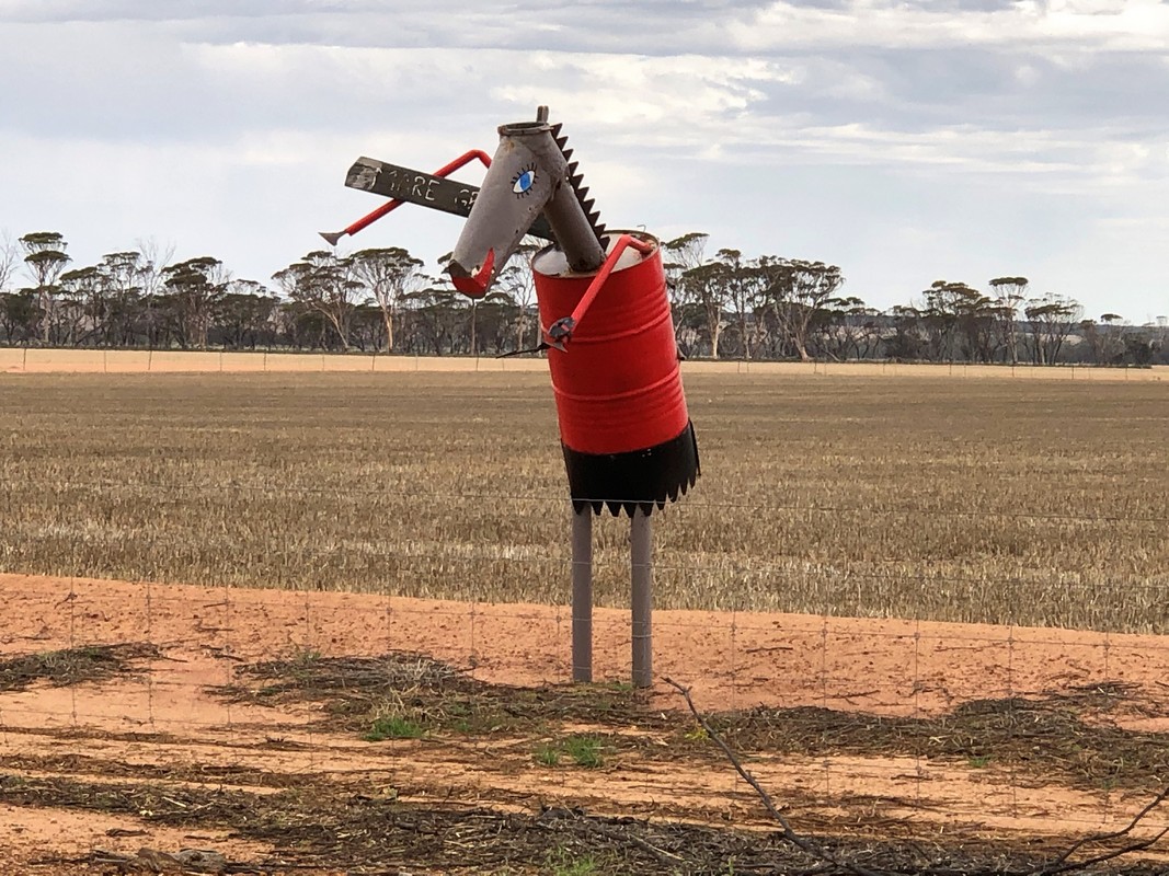 a_holeinmyshoe's tweet photo. Have you seen the Tin Horse Highway? Built by local farmers to promote the annual Kulin Bush Races the 15km stretch is now a feature in the WA Wheatbelt in Australia's Golden Outback. #Kulin #TinHorseHighway #GoldenOutback https://t.co/QT9u4kn9Og