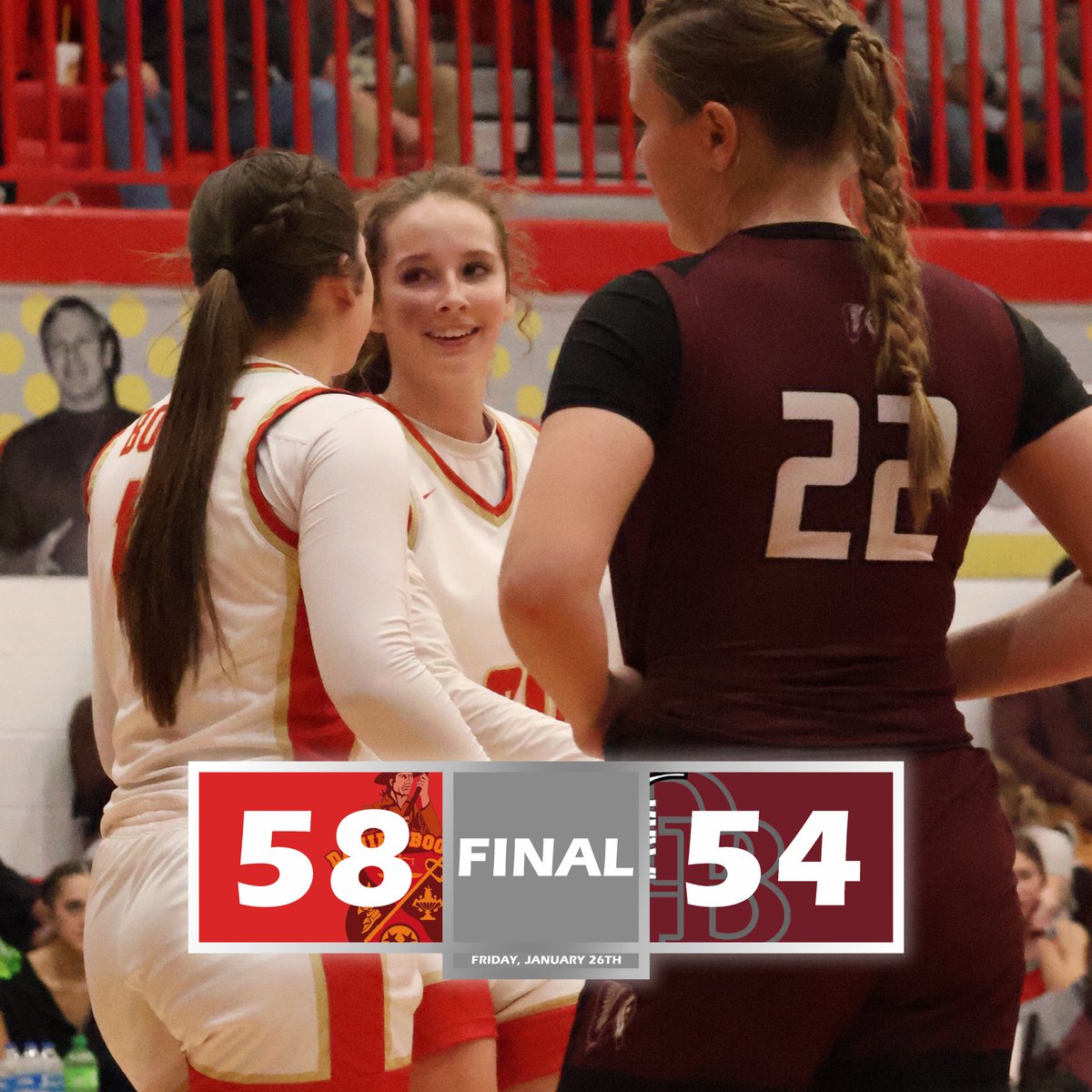 🏀 | GIRLS BASKETBALL Boone: 58 Dobyns Bennett: 54 @BooneAthletics @dbhs_girlsbball