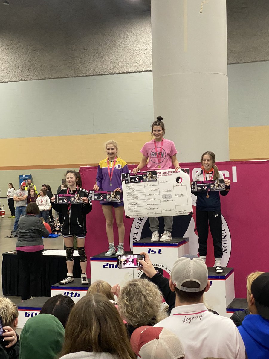ladywriorwrstle's tweet photo. It happened! Norwalk Girls Wrestling made history tonight through our 100 lb Maddie Froehle! Maddie placed 4th tonight in the Regional Qualifiers and punched her ticket to state! We are beyond proud of not only Maddie but all of our girls tonight. Until next weekend! Go Warriors! https://t.co/9eigzMlQ8r
