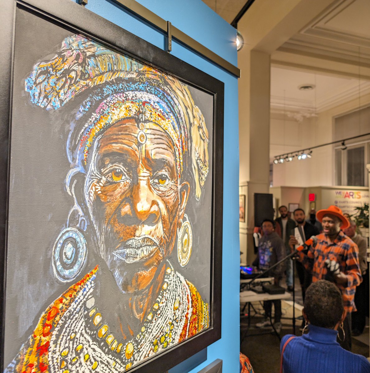 If we could choose one word to describe "Our People: The Black Influence in Contemporary Culture" Opening Reception tonight? EPIC.

Missed it? No worries, our Black History Month exhibit will be on display to the public during normal gallery hours thru 3/2/24. #WeAreTheArts 💜