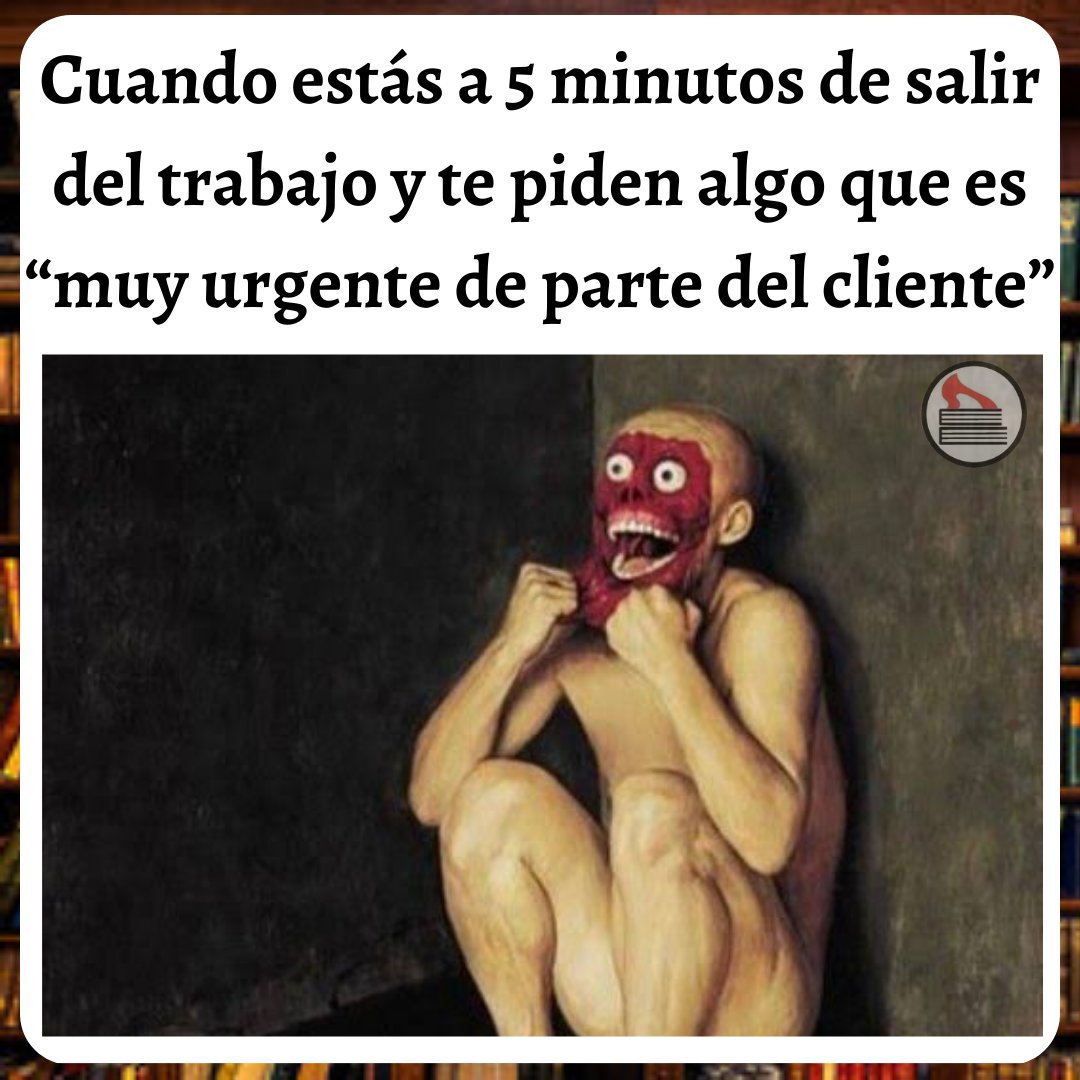 BDA__Oficial's tweet photo. Miedos modernos...

.
.
.
.
.
#trabajo #empleo #frustracion #estreslaboral #lastminuterequest #Renuncio #explotacionlaboral #Viernesdememes #Humor #Comedia #Memes #memedeldia https://t.co/vBZlj5saer