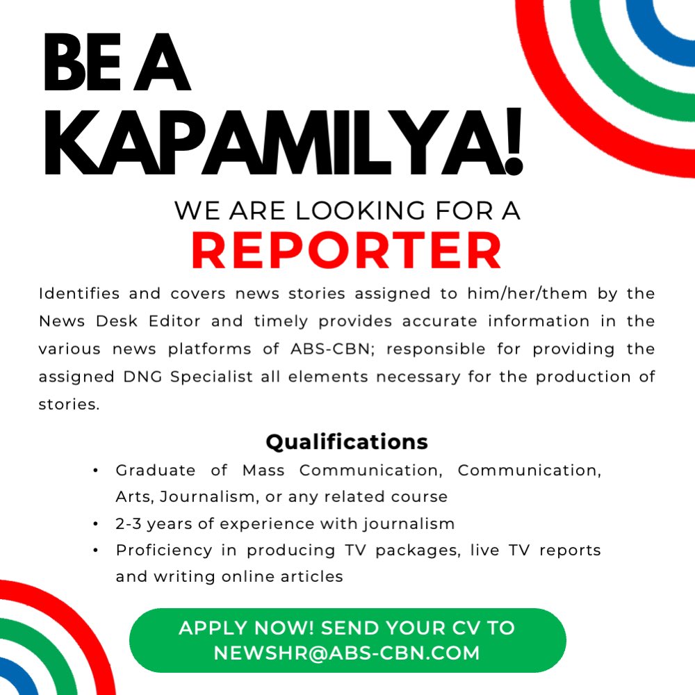 JervisManahan's tweet photo. Be a Kapamilya! Join us at @ABSCBNNews! https://t.co/i7naKWnEKs