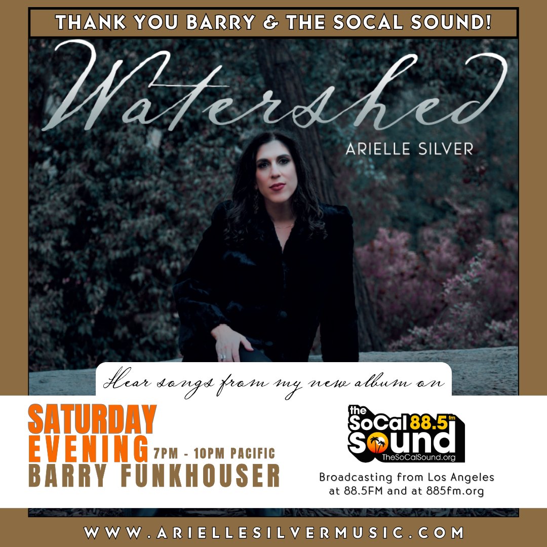 Thrilled to have my fav LA station spin a song from my new album. Tune in this 'Saturday Evening' with Barry Funkhouser to hear which one. 8:25pm (Pacific) on the dial in L.A. at 88.5FM or 885fm.org Thank you, @funkfm and @TheSoCalSound !