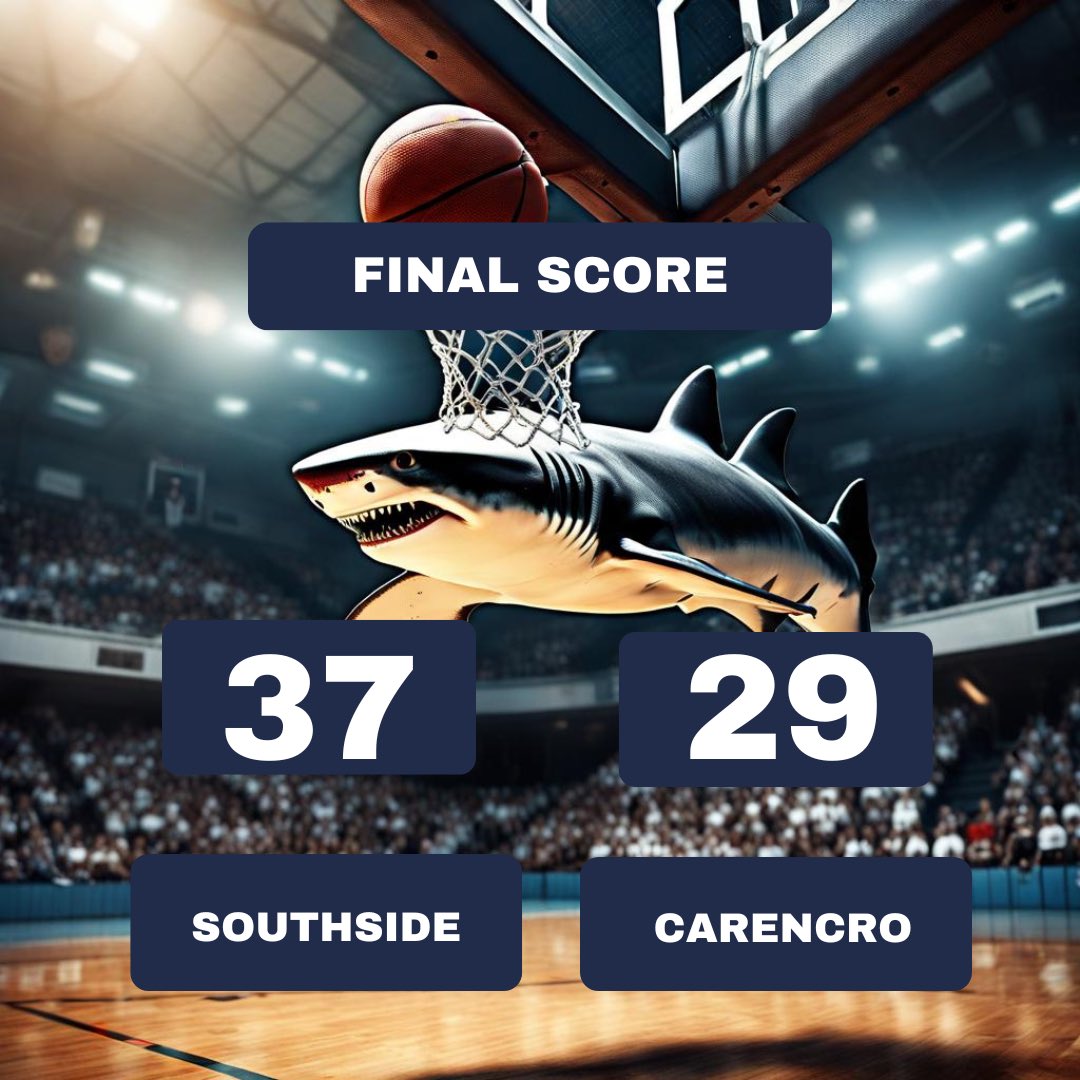 Sharks Win!!! Southside 37 Carencro 29. Sharks were lead by:
Kay’len Alexander 13 pts
Eymani Key 10 pts
Alleyah Kennedy 7 pts
Tamia Cahee 5 pts
Kennedy Williamson 2 pts. Sharks move to 22-3 and 3-0 in district. @LgrBasketball <a href="/MikeCoppage1/">Mike Coppage</a> <a href="/LSL_Sportsline/">Louisiana Sportsline</a> <a href="/GeauxPrepsLA/">GeauxPreps.com</a>