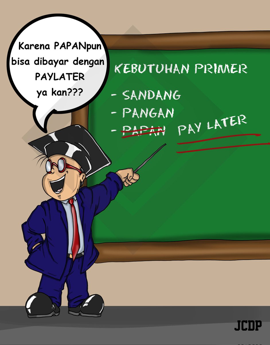 Joejei13's tweet image. Sandang.. Pangan... Paylater.. Hahaha 😂 #JCDP #illustrations #Illustrator #cartoon #CartoonArt  #Design
