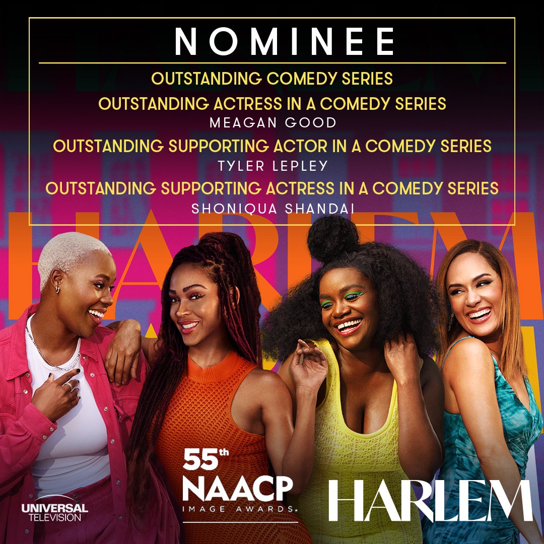 UniversalTV's tweet photo. Congrats to #BelAirPeacock, #HarlemonPrime, #NBCFound, #TheIrrational, #TheEqualizer, #ChicagoPD, & #GrandCrew for their nominations at this year's NAACP Image Awards! The NAACP Image Awards celebrates the outstanding achievements and performances of people of color. #FYC #FYCUSG https://t.co/RP02pq72Q0
