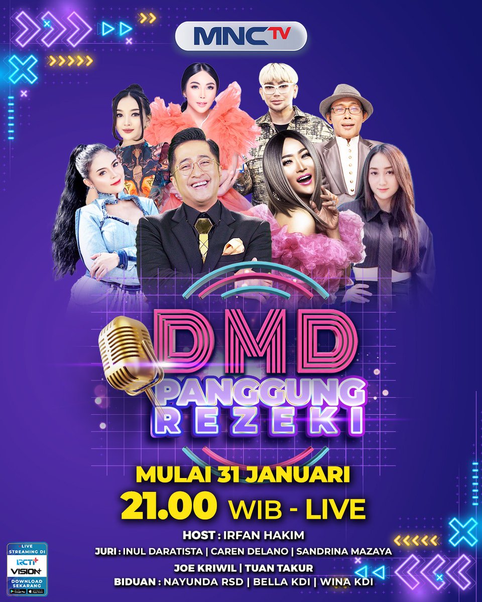 𝐓𝐀… 𝐓𝐀… 𝐓𝐀 𝐈𝐒 𝐁𝐀𝐂𝐊 ! 🎶💸⁣
⁣
Siap-siap terima tantangan dari Mr. <a href="/joel_kriwil/">JOEL KRIWIL</a> di Dangdut Mania Dadakan. 
Saksikan #DMDPanggungRezeki Mulai 31 Januari pukul 21.00 WIB - LIVE hanya di MNCTV