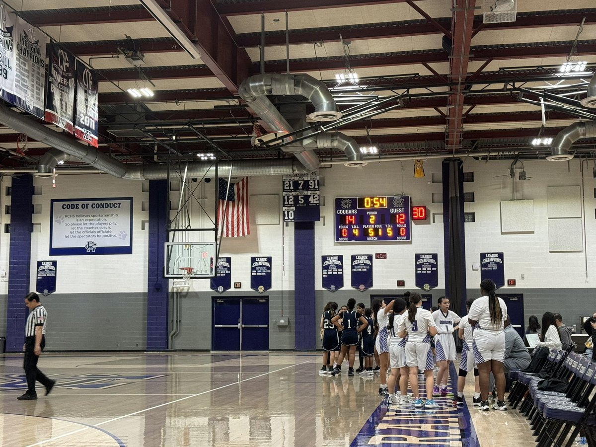 Frosh girls basketball off to a strong start against Chino Hills! <a href="/RanchoHSCougars/">Principal Aikens</a> <a href="/MrRobertSanch/">RCHS Athletics & Activities</a> <a href="/Berwick_RCHS/">Dr. Berwick</a> @RCHSAchievement