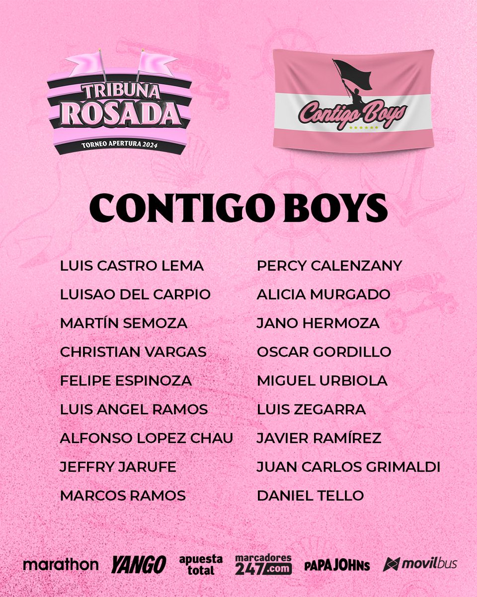 sportboys's tweet photo. ¡Vendimos nuestra 1️⃣ra banderola! 🚩💗

🤝🏾 Agradecemos a @ContigoBoys 
por su apoyo incondicional por 
'El Primer Campeón' 🏆 

🎟️ ¡Adquieran sus entradas virtuales, 
banderolas rosadas y Tribuna Rosada VIP! 🏟️
👉 https://t.co/Csks9OKZx8

#TribunaRosada2024 https://t.co/fqLgkRAIYv