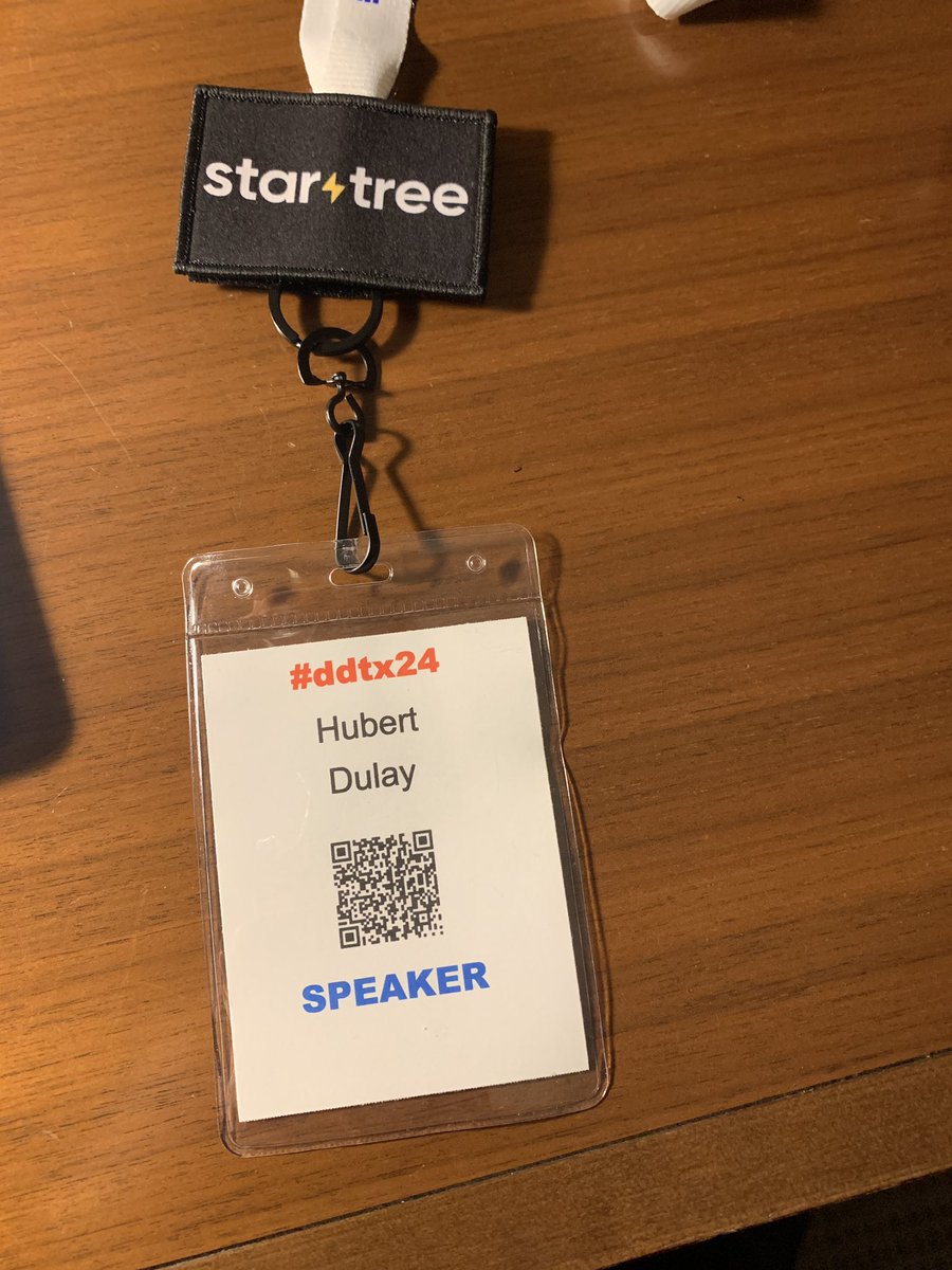 Got my speaker badge at data day Texas #ddtx24. Stop by the @startreedata booth! Thanks @gAmUssA for the patch! It’s coming in handy.

#streamingplane #realtimeanalytics