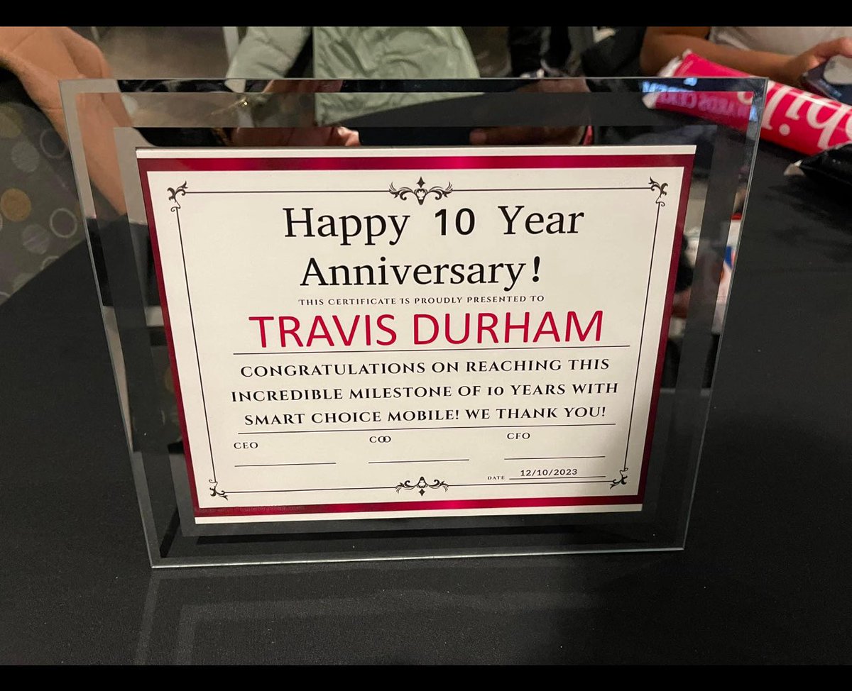 1️⃣0️⃣ years with <a href="/SmartChoiceMo1/">Smart Choice Mobile</a> … The #MagentaMonsta loves what he does… 🙏🏾 <a href="/TMobile/">T-Mobile</a>