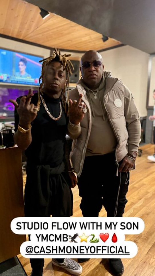 DailyLoud's tweet photo. Lil Wayne &amp; Birdman back in the studio together https://t.co/FOGNnGfTc1