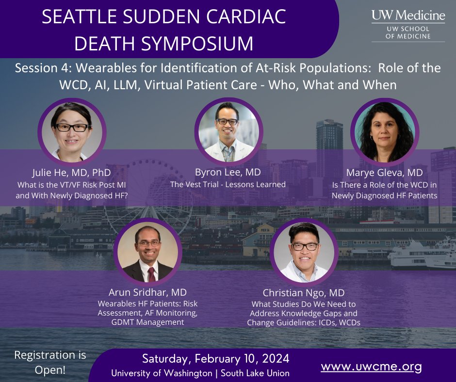 TWO WEEKS LEFT! Join the faculty for the Seattle Sudden Cardiac Death Symposium in-person at the SLU Campus. Go to uw.cloud-cme.com/MJ2412 for course information and to register. #cme #cardiac #primarycare @UWCardiology @UWMedicine @NazemAkoum @jepoolemd @jordanprutkin