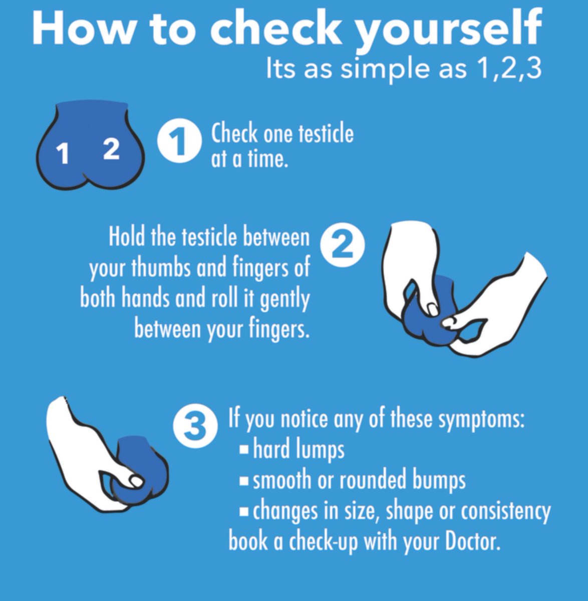 👨‍⚕️ Gentlemen, here's your reminder to prioritize your health. Regular self-checks for testicular cancer are simple but crucial. Take a moment today to ensure everything is in check – your well-being matters! 🩹💙 #TesticularHealth #SelfCheck #MensHealth