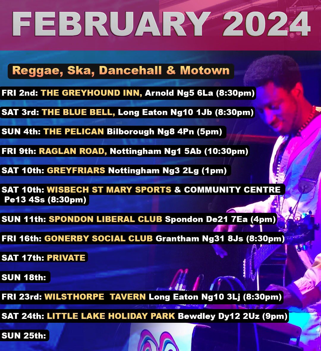HERE WE GO: #reggae #ska #dancehall #motwon #nottingham #bilbourough #spondon #gratham #arnold #Wisbech #longeaton #bewdley