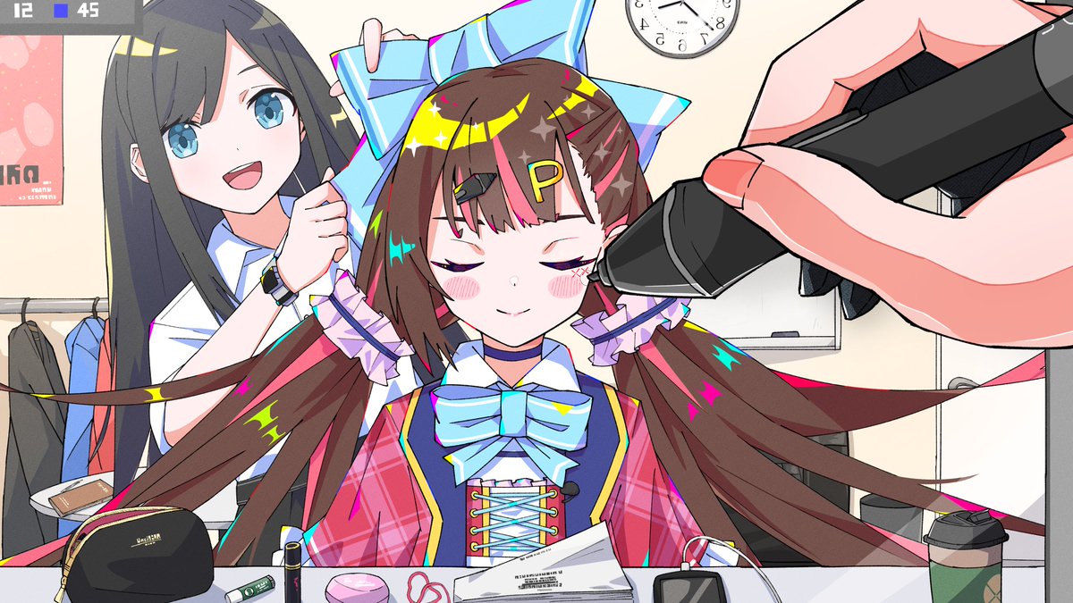 #XPPenイラコン2023 
「メイキング」 
アイドルのメイクとイラストを描くことののメイキングをかけ合わせて、みんな創作を通じてアイドル(理想)を生み出すことができるという思いを詰め込めました！