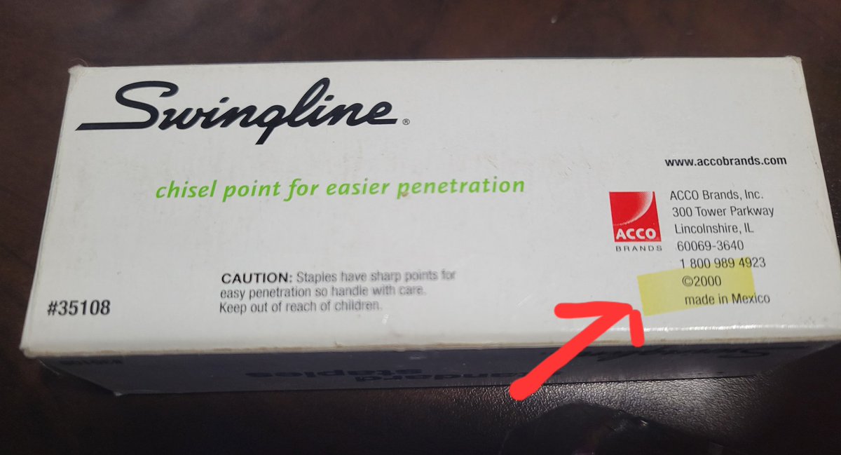 BryanLifshitz's tweet photo. Anyone else using 24-year-old staples?

I just pulled him out of my desk to refill the stapler and felt like the box was a little old.

@swingline https://t.co/hrq875oo6R
