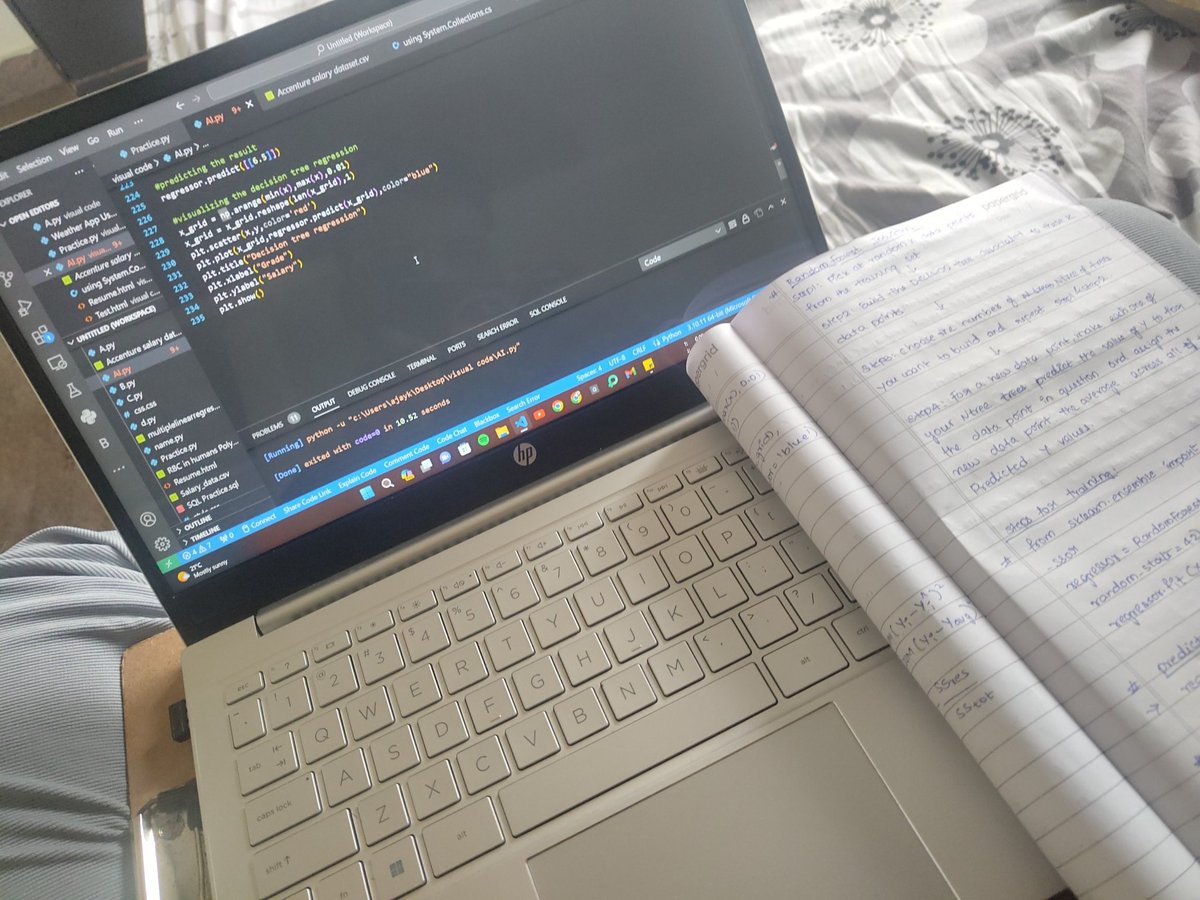 Ajju1501's tweet image. "Practicing 📝 is the most effective tool for achieving 🏆 perfection😄."
#Trending #100daycoding
#AI