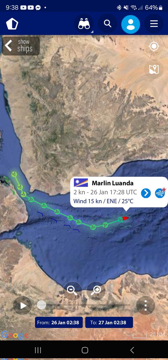 Sal Mercogliano (WGOW Shipping) 🚢⚓🐪🚒🏴‍☠️ on X: "1/MT Marlin Luanda, a  110,000 deadweight ton tanker and owned by a company in the Marshall-Is and  flagged in the same, sailed from Greece after