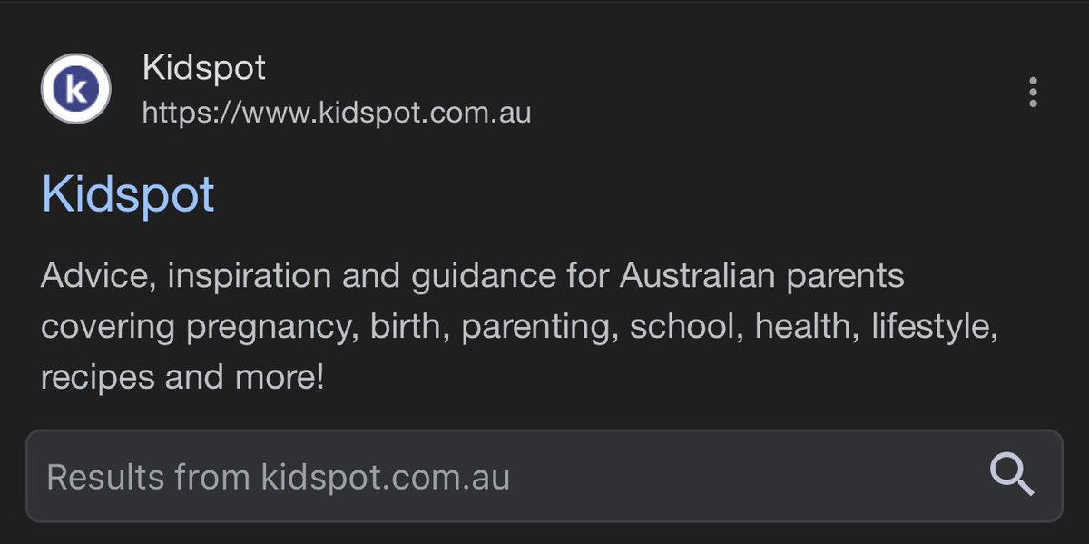 Also, it’s not an original article. It’s syndicated from Kidspot, which is an… Australian parenting publication?