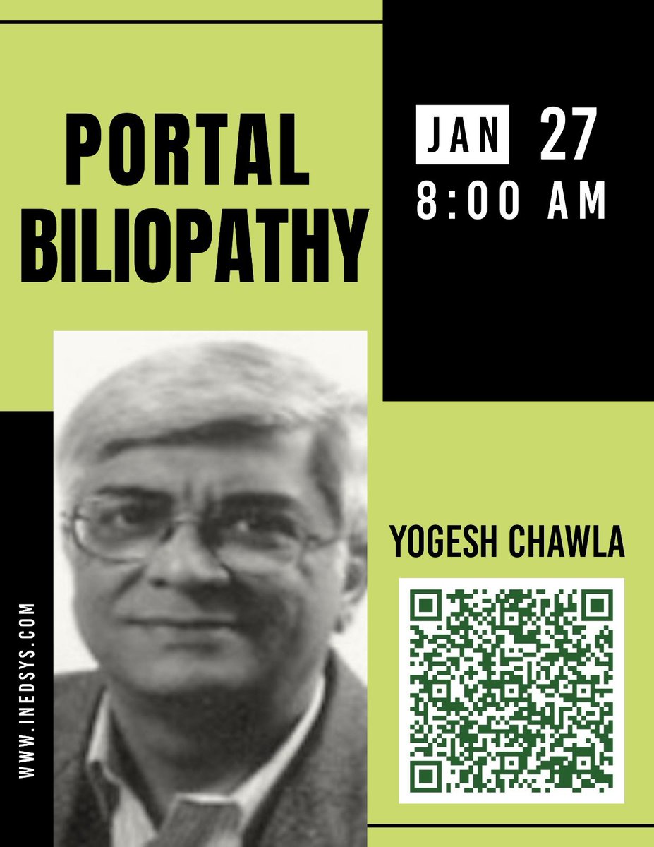 Dear Colleagues, Please join for a virtual meeting on, 'Portal Biliopathy' organized by INEDSYS. When: Jan 27, 2024 08:00 AM Eastern Time. Register in advance for this meeting: us06web.zoom.us/meeting/regist… After registering, you will receive a confirmation email @AASLDtweets