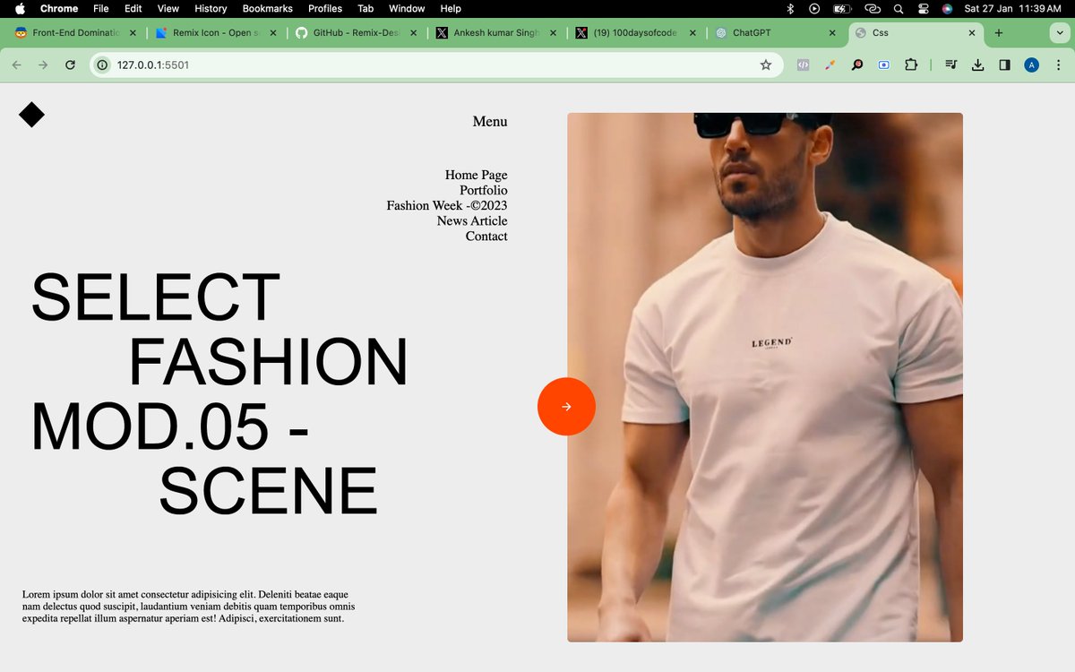 anksh_dev's tweet image. #100DaysOfCode - Day 01 

Just completed a project on HTML/CSS......   

🚀 Excited to share my key learnings: -   

1- Learned about Grid row and column
2- Learned about psuedo elements and pseudo classes

#webdeveloper #webdev #100daysofcode
