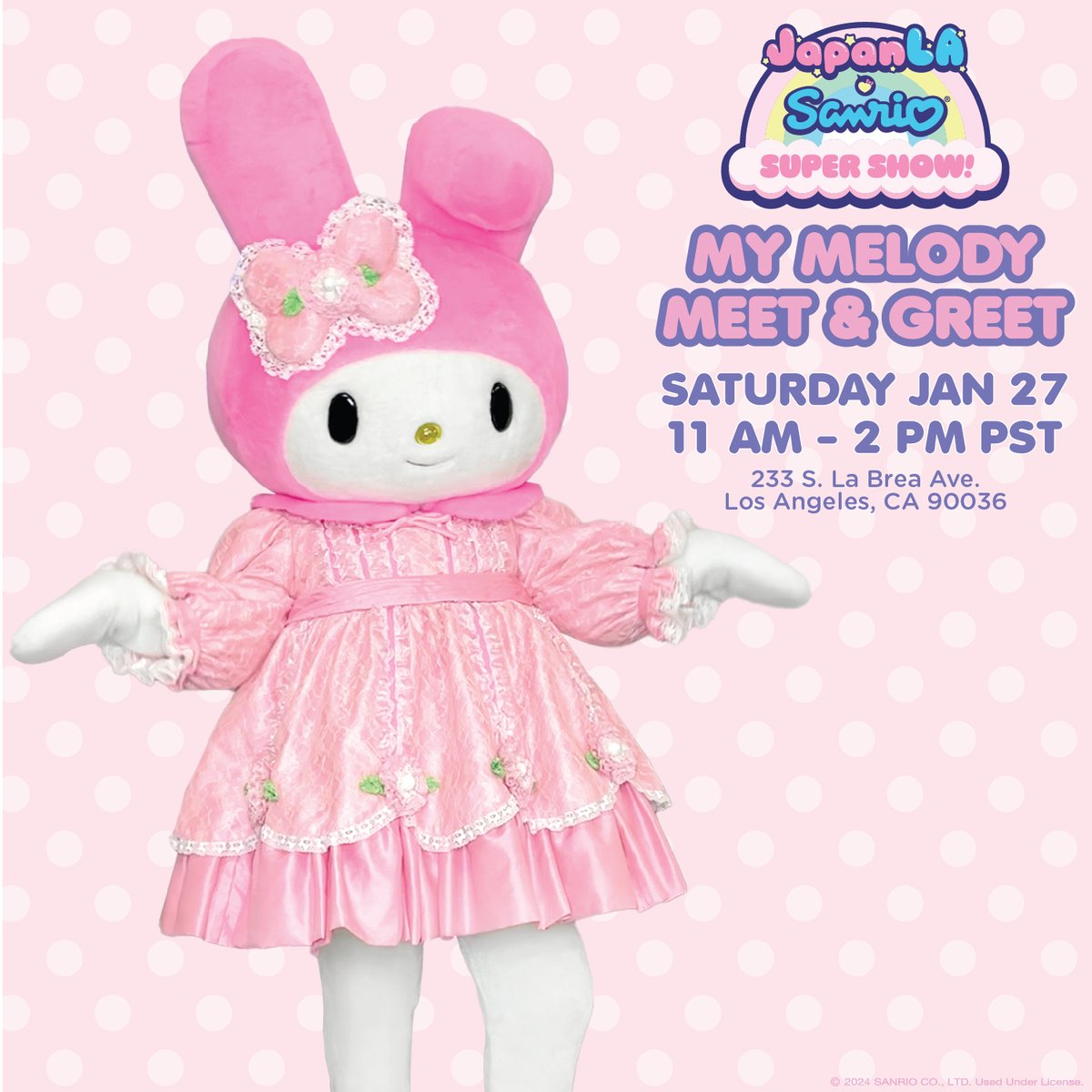 Meet My Melody at JapanLA Tomorrow, Sat! 🎀 My Melody Sale! New Arrivals & Restocks! - mailchi.mp/japanla/meet-m…