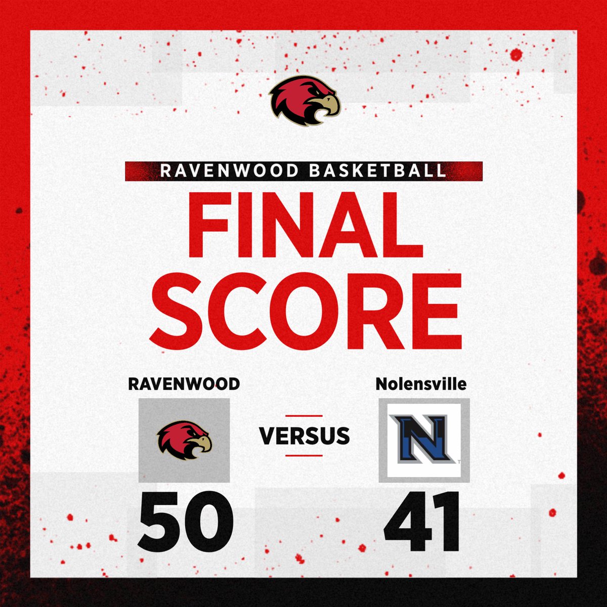 Great team effort!
<a href="/roccolamuno/">Rocco Lamuno</a> 23
<a href="/evangainer5/">Evan Gainer</a> 13

Raptor hold Nolensville to 16 points in second half and just 4 field goals.