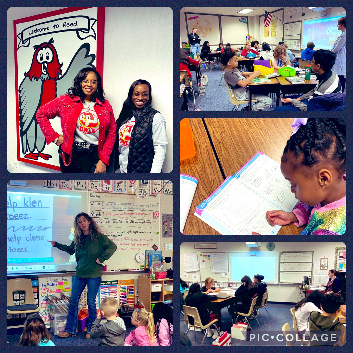 M_Pursifull's tweet photo. Classroom visits at Reed Elementary sure made for a great Friday! 🦉 https://t.co/TMb4xO3goS