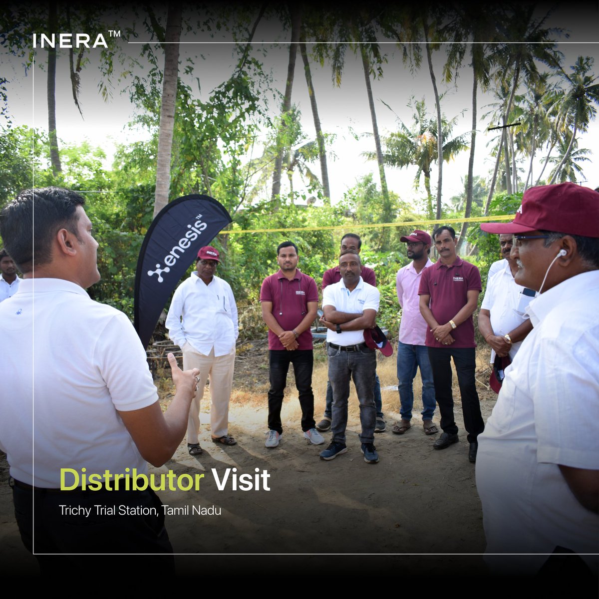 Inera_ag's tweet photo. Invited distributors to Trichy Field Trial Station - unveiling behind-the-scenes R&amp;D and rigorous field testing. Witnessed treated vs untreated crops, discussed enhanced vigor, vitality, and long-term benefits of biologicals. 
#Inera https://t.co/lFDmdQgGHQ