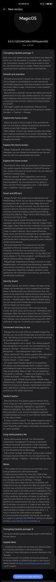 fabrizio_degni's tweet photo. What a day!!!  😍
I am currently downloading #HonorMagicOS8 for my #HonorMagic5Ultimate. 
The version is 8.0.0.102 and the footprint about 4.48Gb (I was expecting more). 
The changelog is impressive,  I will check and share all these news 👌

#TechTrends #technology #china https://t.co/mIgN6AC3dq