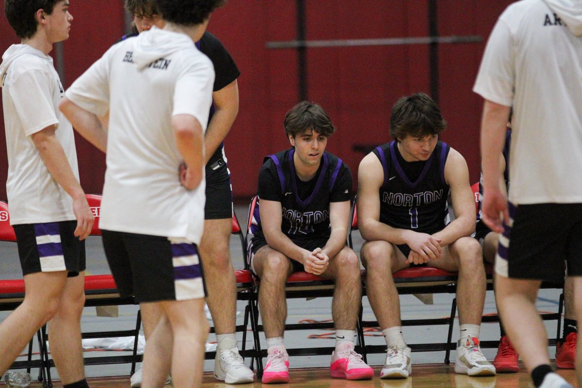 traceytodesco's tweet photo. Adams first Varsity Start- 
1/26/24 Norton vs Holliston

Starting Lineup @ Holliston

#1 - Ethan Rodriguez 
#14 - Adam Todesco 
#3 - Shawn Clary
#4 - Pace Ribeiro 
#5 - Jake Ogilvie https://t.co/qb9706aMPB