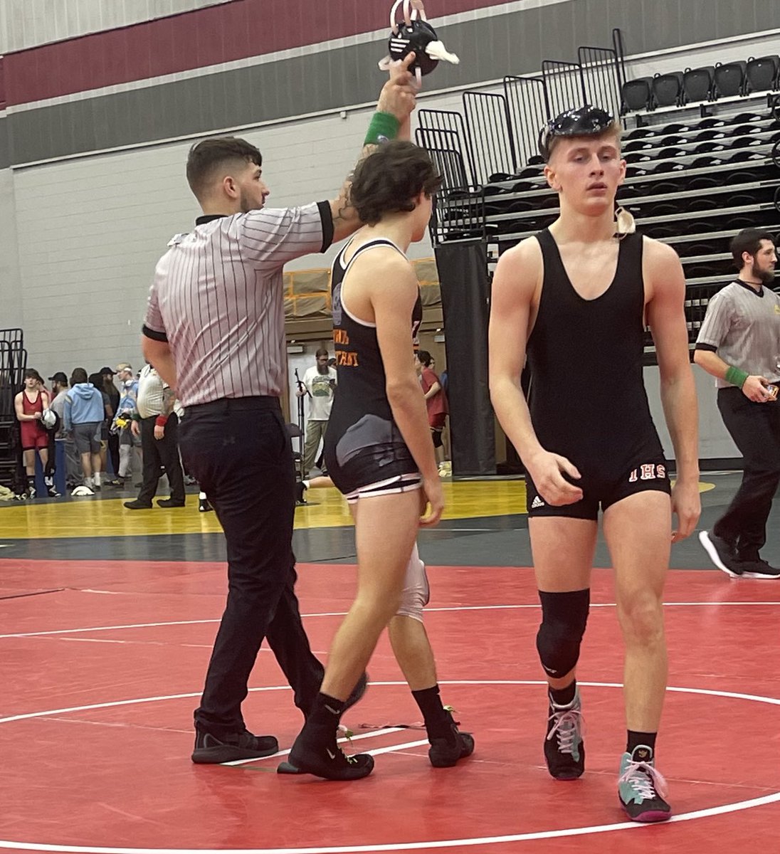 Lucca Troullos ‘26 with his second win by pin.
